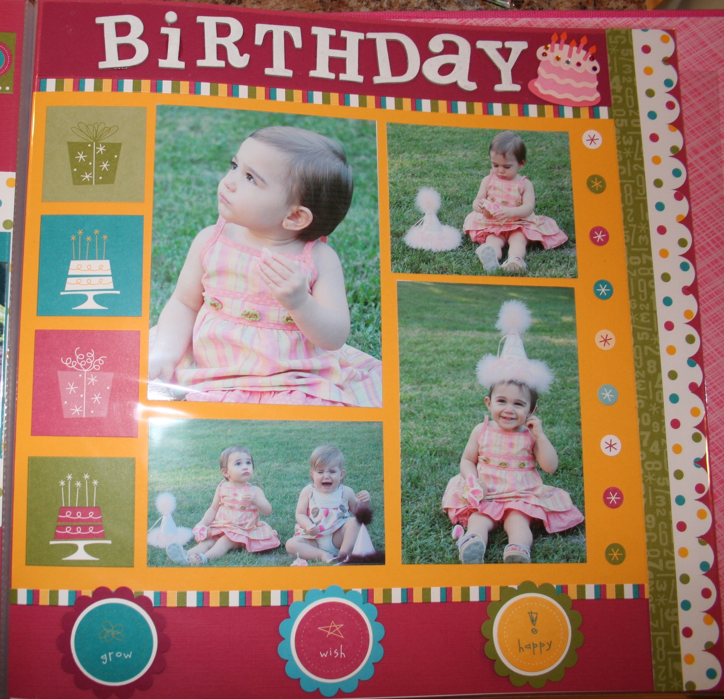 1st Birthday Scrapbook Page Creative Cucina