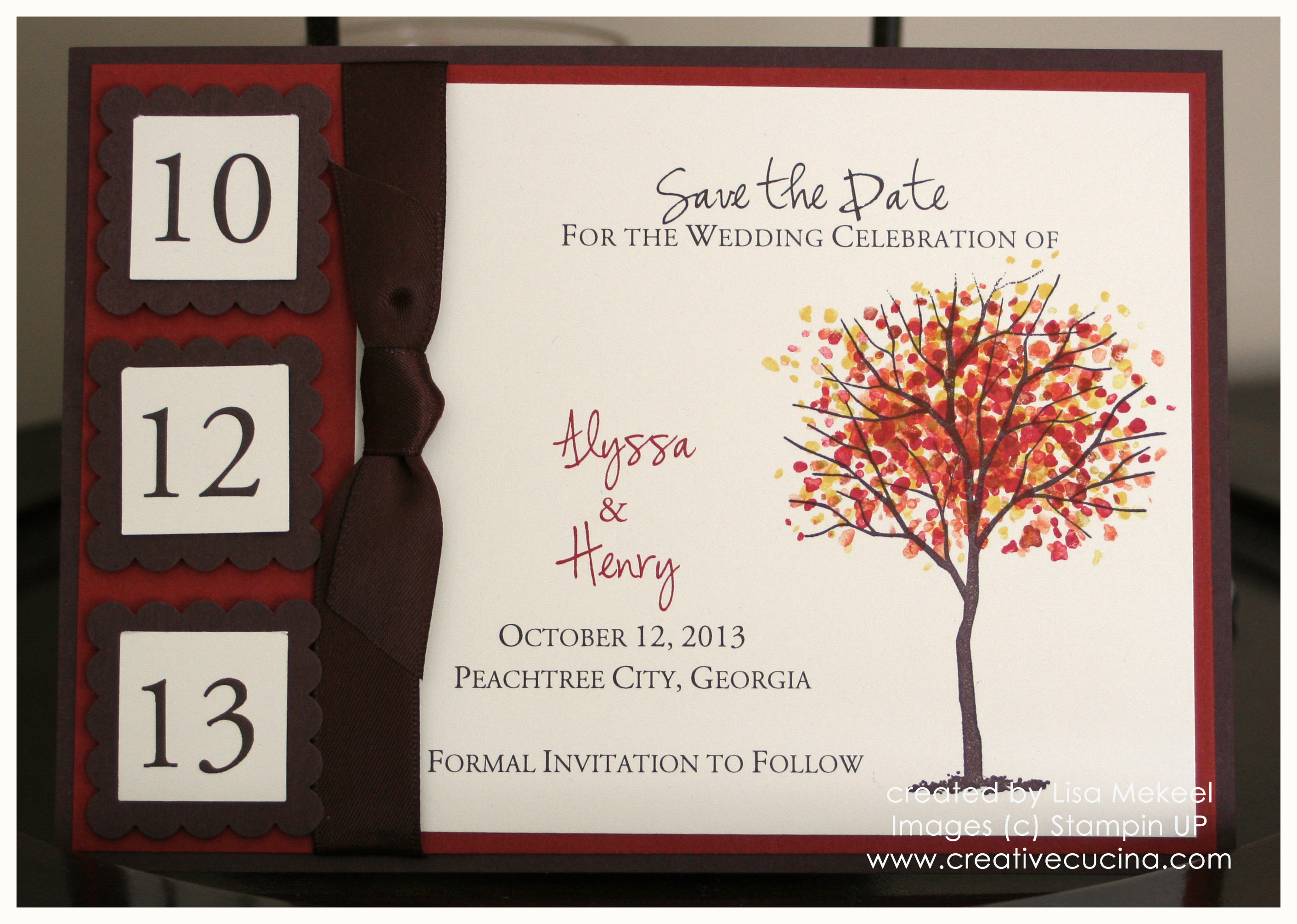 Branch Out Fall/Autumn Wedding Save the Date or Invitation