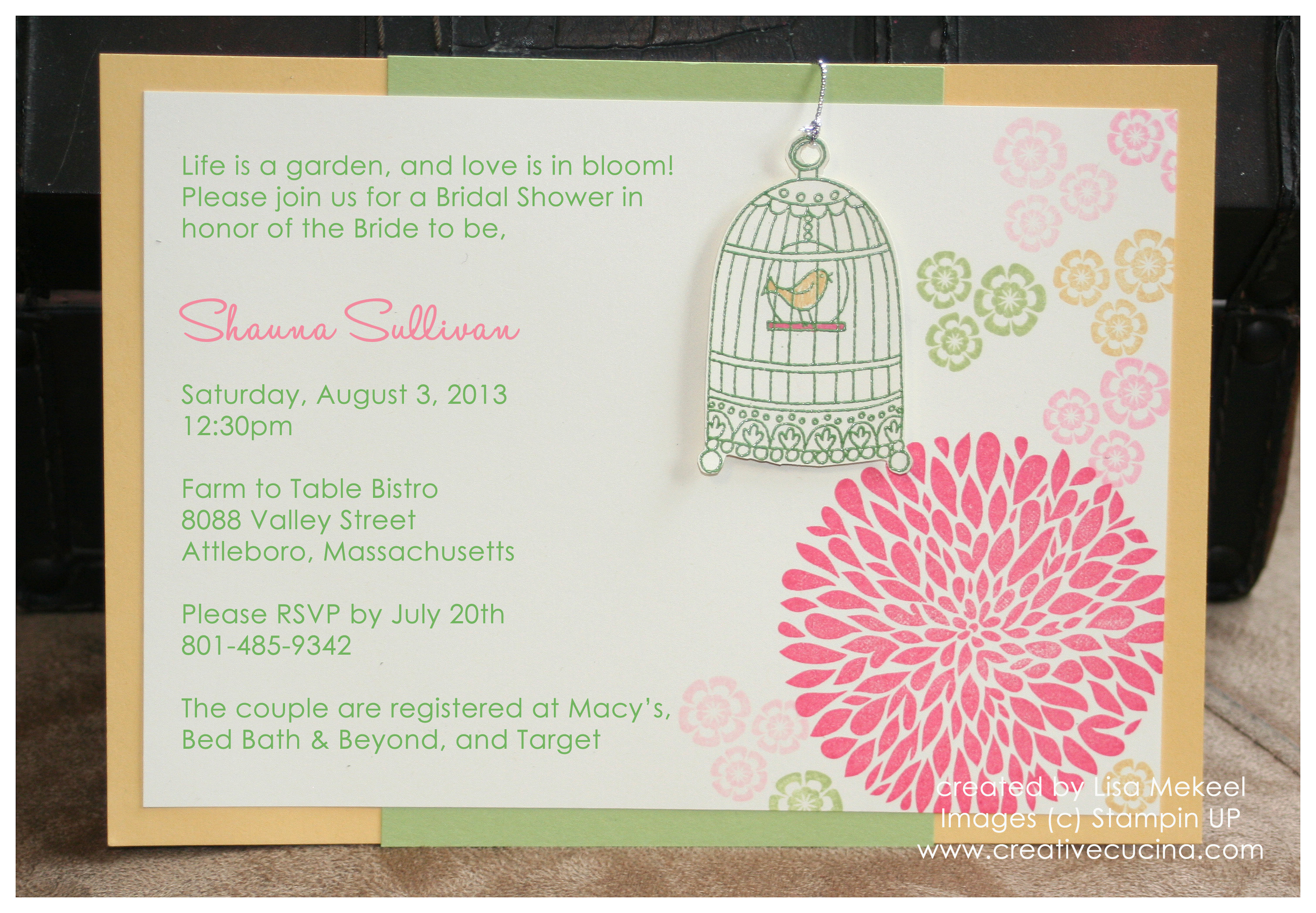 Summer Garden Bridal Shower Invitations