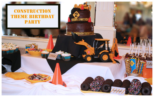 truck party cake table